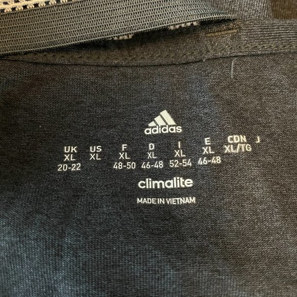 WOMENS ADIDAS CLIMALITE CHARCOAL GRAY DERBY STRIPE T-BACK TANK TOP XL - Picture 9 of 10